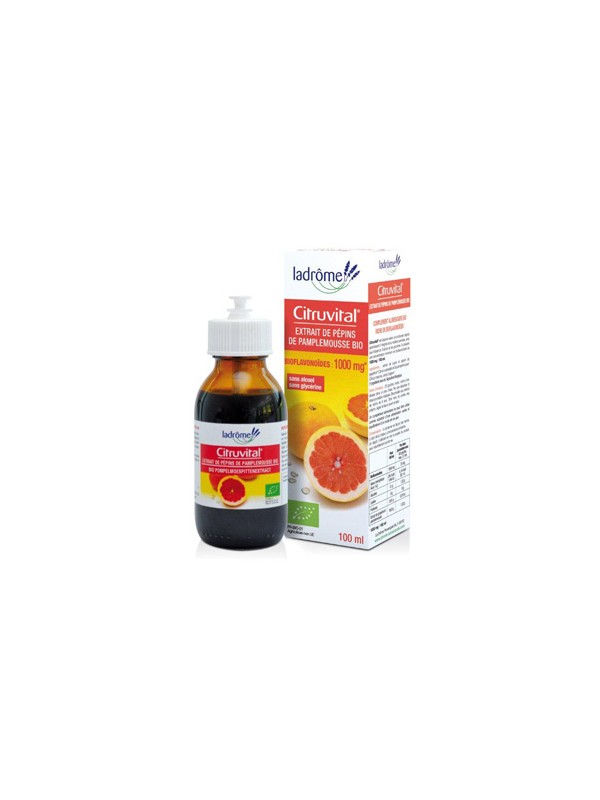Citruvital extrait de pépins de pamplemousse 1000 mg 100ml Ladrome Herboristerie de Paris