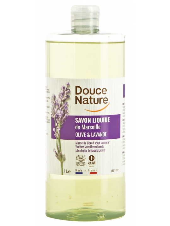 Recharge du Savon de Marseille liquide Olive et Lavande 1 litre Douce Nature Herboristerie de Paris
