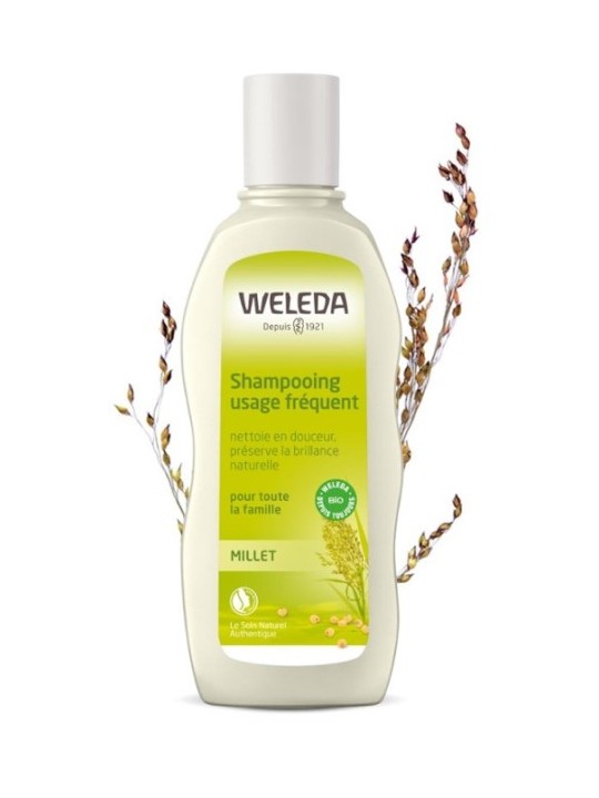Shampoing usages fréquents Millet pour toute la famille 190ml Weleda Herboristerie de Paris