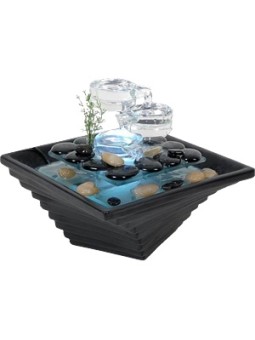 Fontaine d'intérieur en verre et céramique Himalaya Zen Arome Herboristerie de Paris