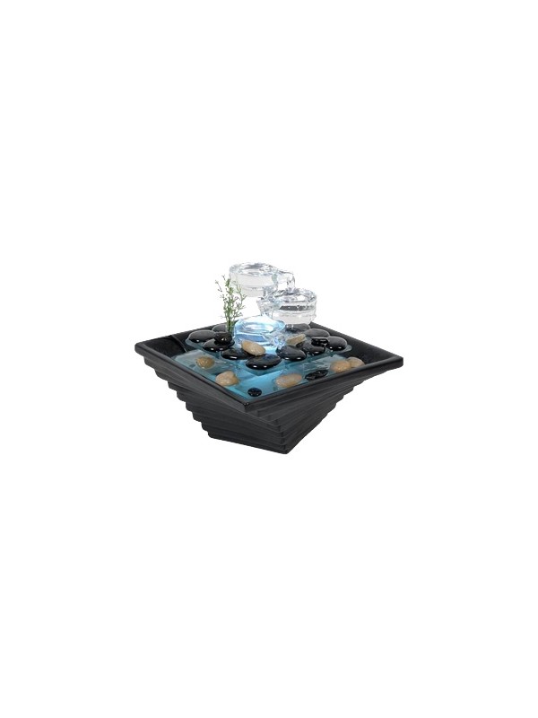 Fontaine d'intérieur en verre et céramique Himalaya Zen Arome Herboristerie de Paris