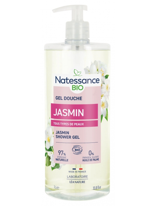 Gel douche Jasmin floral Sans Sulfates 1l Natessance Herboristerie de Paris