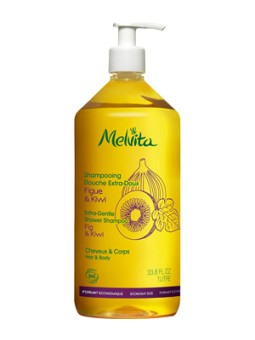 Shampoing douche Extra doux Figue et Kiwi 1L Melvita Herboristerie de Paris