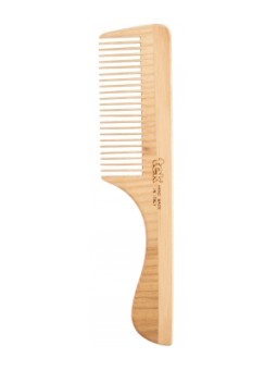 Peigne à manche en Frêne naturel Tek Herboristerie de Paris