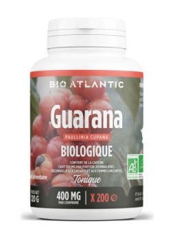 Guarana bio 400mg 200 comprimés GPH Diffusion Herboristerie de Paris métabolisme énergétique