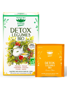 Tisane Detox bio aux Légumes 20 sachets 32g Romon Nature Herboristerie de Paris