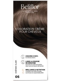 Coloration Crème pour Cheveux 05 Chatain Clair Beliflor Herboristerie de Paris