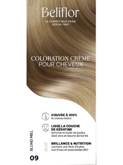 Coloration Crème pour Cheveux 09 Blond Miel Beliflor Herboristerie de Paris