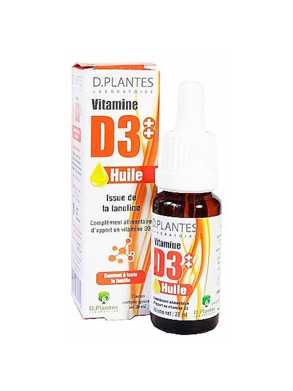 Vitamine D3++ 400 huile 20ml D-plantes Herboristerie de Paris