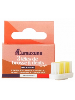Recharge 3 têtes de brosse à dents Souple Lamazuna Herboristerie de Paris