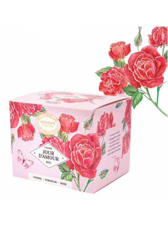 Tisane Be Cube Jour D'amour bio 24 sachets 60 gr recharge carton Provence D Antan Herboristerie de Paris