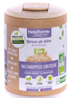 Levure de bière revivifiable Bio 200 gélules Nat et Form Herboristerie de Paris
