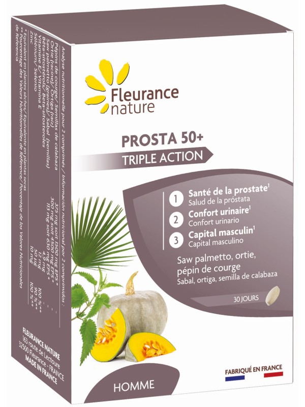 Prosta 50+ 60 comprimés Fleurance Nature Herboristerie de Paris confort urinaire au masculin