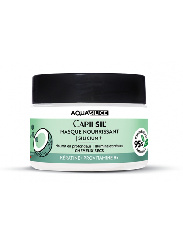 Masque capillaire Kératine Mangue Coco 250ml Aquasilice masque capillaire au silicium organique Herboristerie de Paris