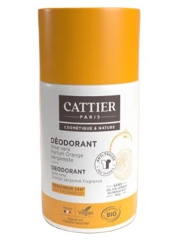 Déodorant roll on fraîcheur agrume Bergamote Orange anti traces 50ml Cattier Herboristerie de Paris