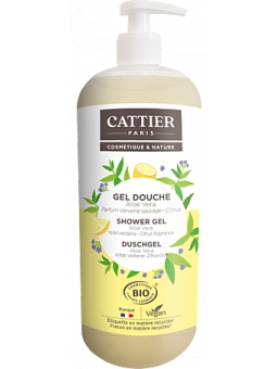 Gel douche fraîcheur Verveine sauvage et citrus 1L Cattier Herboristerie de Paris