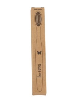 Brosse à dents bambou charbon actif Adulte Papillon Lov'Frog Herboristerie de Paris