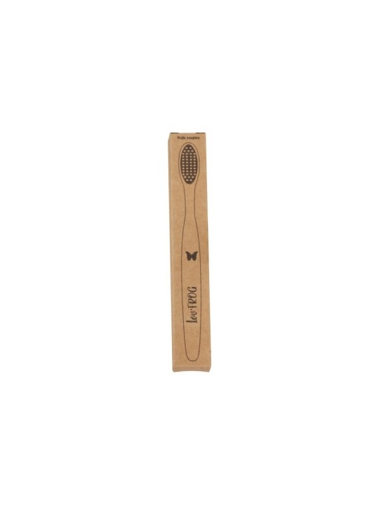 Brosse à dents bambou charbon actif Adulte Papillon Lov'Frog Herboristerie de Paris