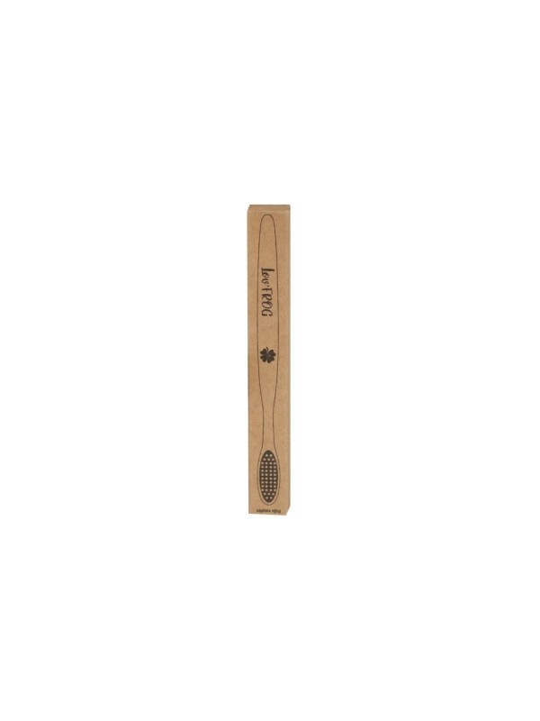 Brosse à dents bambou charbon actif Adulte Trèfle Lov'Frog Herboristerie de Paris