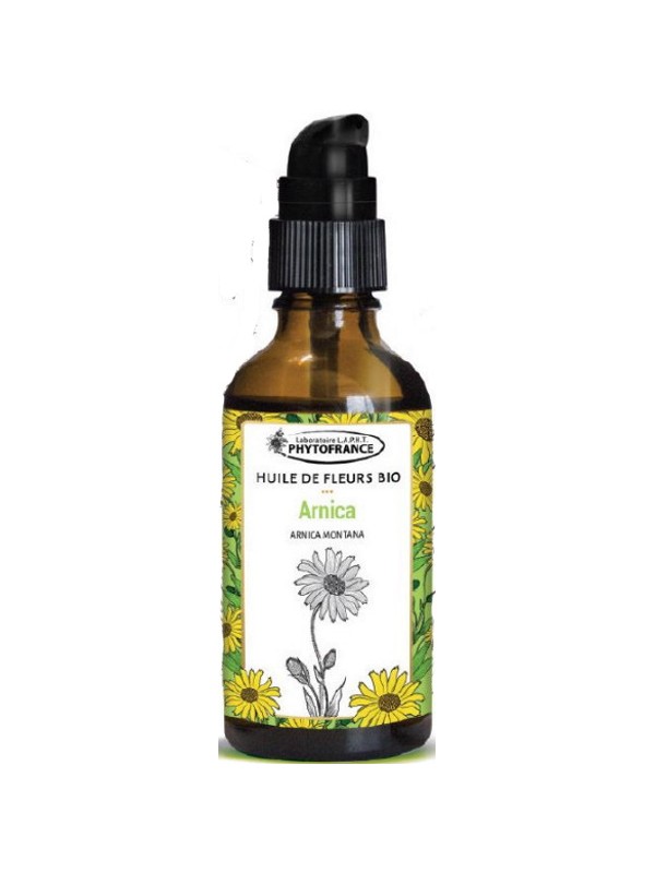 Huile de fleurs Arnica BIO 50ml Phytofrance coups bosses Herboristerie de paris