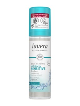 Déodorant spray à l'Hamamélis bio et l'essence de Rose bio BASIS 75ml Lavera Herboristerie de Paris