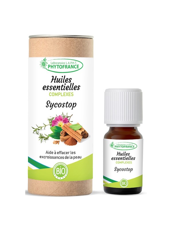 Huile essentielle Sycostop 10ml Phytofrance traitement naturel des excroissances Herboristerie de paris