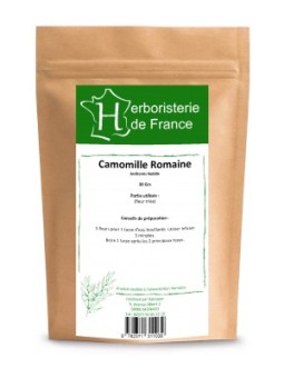 Tisane Camomille Romaine capitule floral trié entier 30g Herboristerie De France aide la digestion