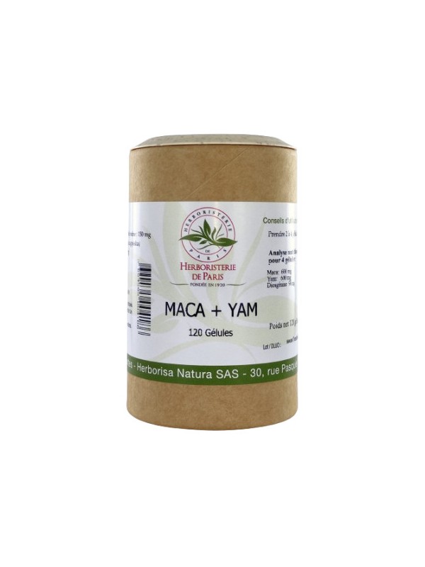 Maca Yam - 120 gélules Herboristerie De Paris aide au maintien de l'activité hormonale