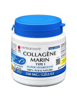 Collagène Marin de type 1 90 gélules Vecteur Sante collagène marin vitamine C Herboristerie de paris