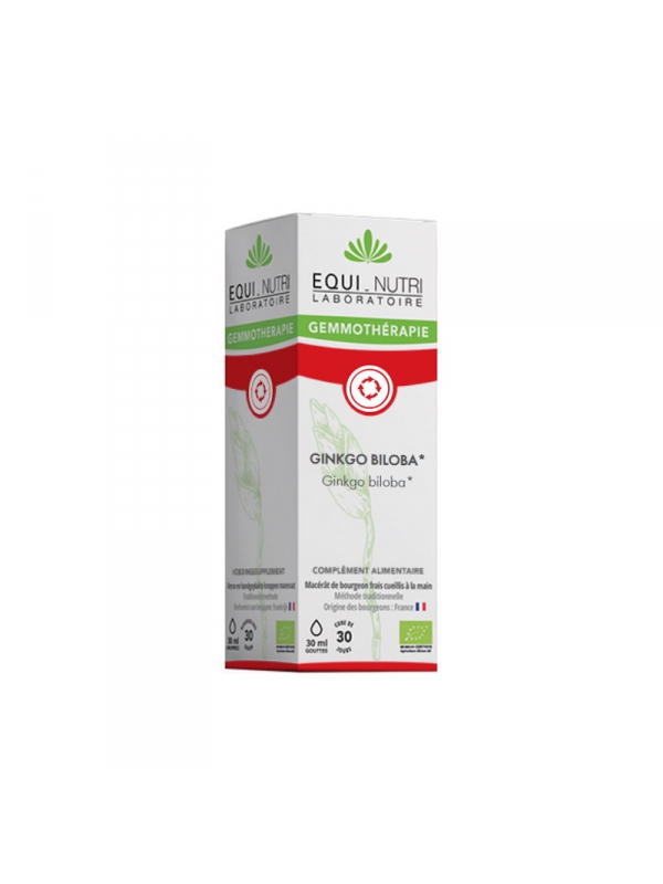 Ginkgo Biloba bio Flacon compte gouttes 30ml Equi - Nutri jeunes pousses Herboristerie de paris