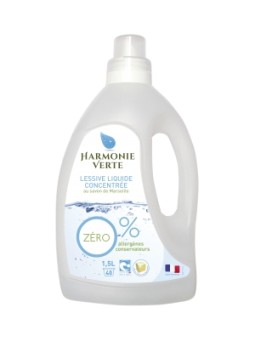 Lessive liquide concentrée gamme zéro 1.5L Harmonie Verte Herboristerie de Paris