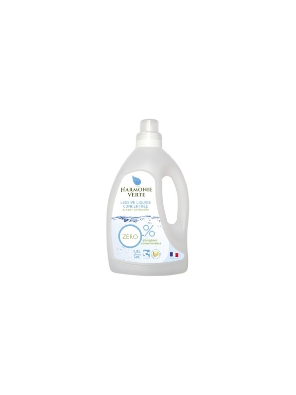 Lessive liquide concentrée gamme zéro 1.5L Harmonie Verte Herboristerie de Paris