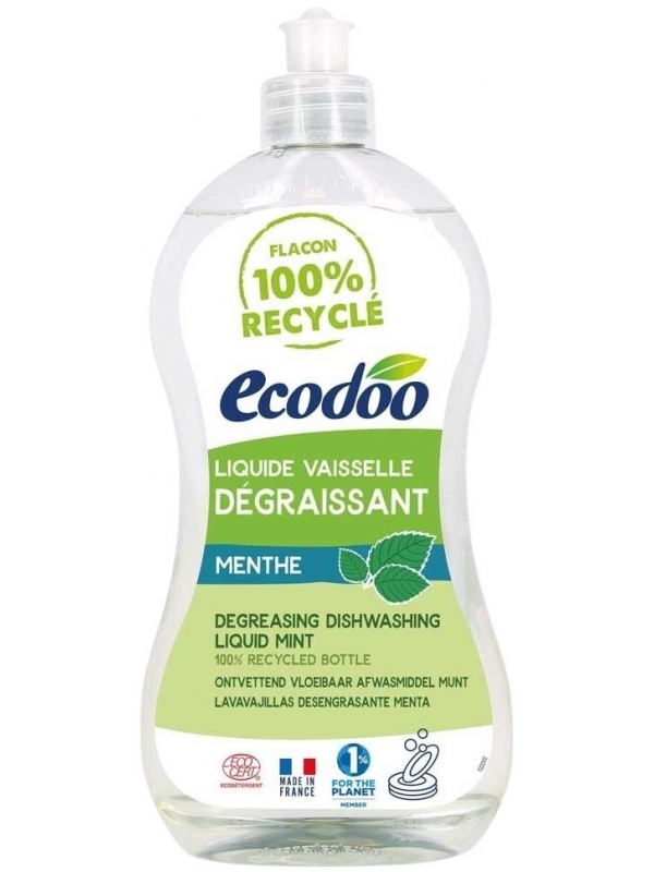 Liquide vaisselle écologique ultra dégraissant Menthe Vinaigre 500ml Ecodoo Herboristerie de Paris
