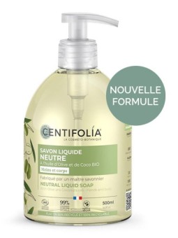 Savon liquide neutre extraits de Guimauve et de Mauve 500ml Centifolia Herboristerie de Paris