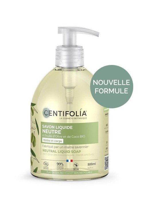 Savon liquide neutre extraits de Guimauve et de Mauve 500ml Centifolia Herboristerie de Paris