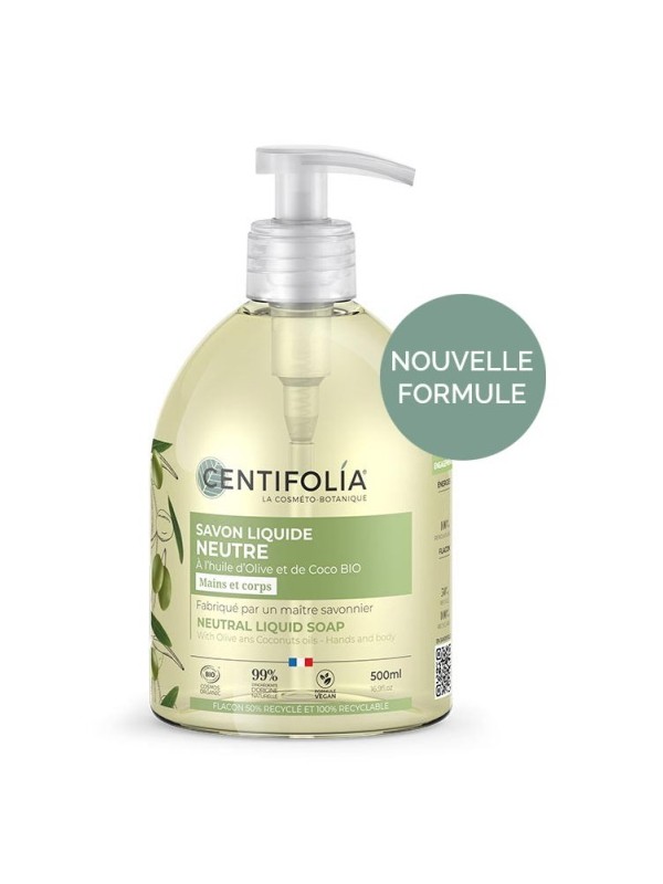 Savon liquide neutre extraits de Guimauve et de Mauve 500ml Centifolia Herboristerie de Paris
