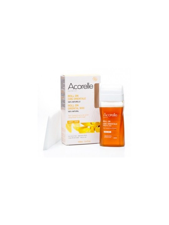 Roll on de cire orientale  Fleur d'Ylang et sucre de canne 100ml + 10 bandes Acorelle Herboristerie de Paris