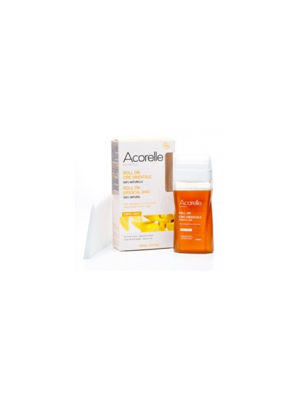 Roll on de cire orientale  Fleur d'Ylang et sucre de canne 100ml + 10 bandes Acorelle Herboristerie de Paris