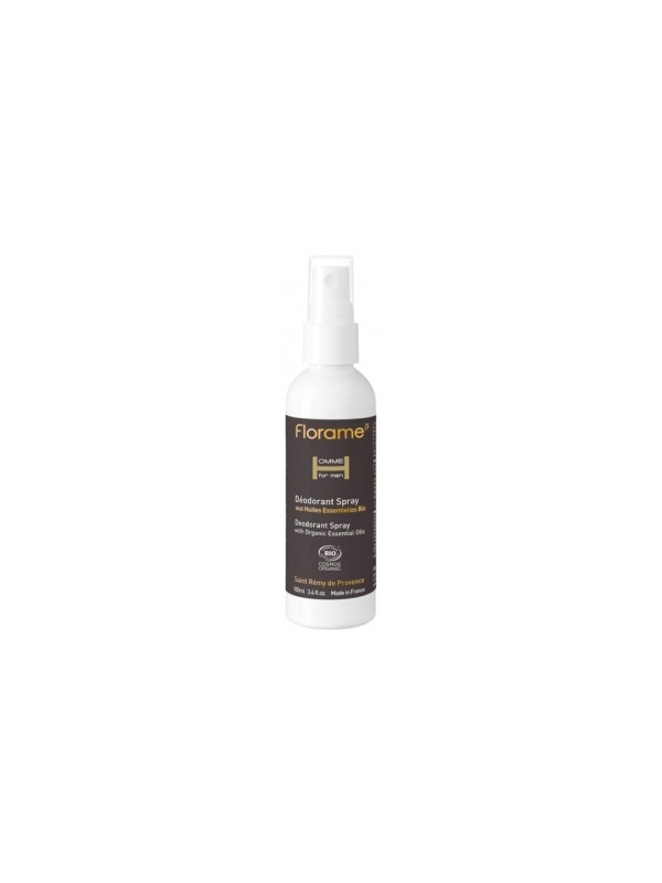 Déodorant spray Homme aux HE de Palmarosa et Tea Tree 100ml Florame Herboristerie de Paris