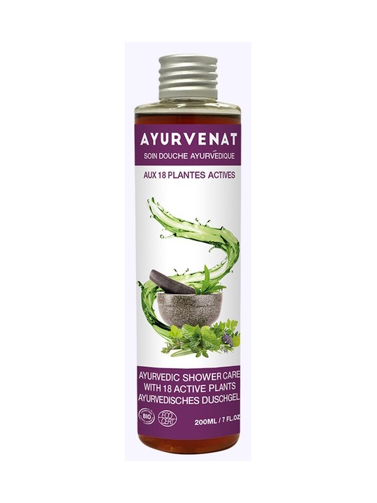 Gel douche ayurvédique aux 18 plantes 200ml Oleanat Herboristerie de Paris