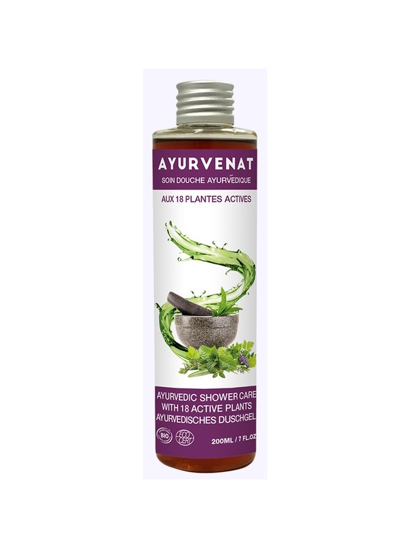 Gel douche ayurvédique aux 18 plantes 200ml Oleanat Herboristerie de Paris