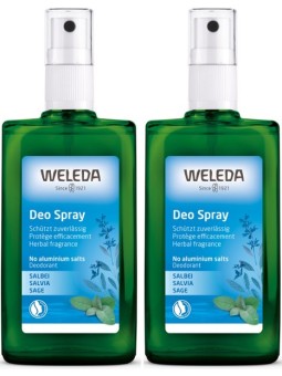 Duo Déodorant spray Sauge 2X100ml Weleda Herboristerie de Paris