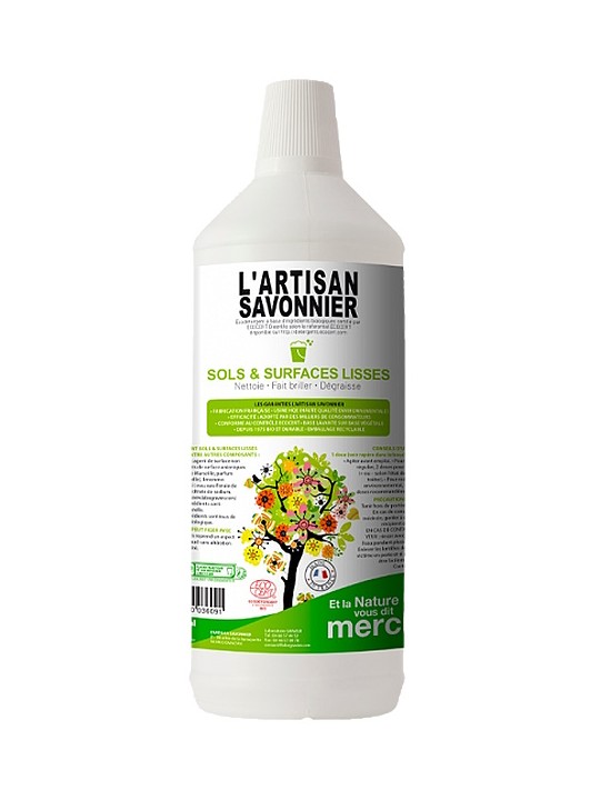 Sols et Surfaces lisses 1L L Artisan Savonnier Entretien Herboristerie de Paris