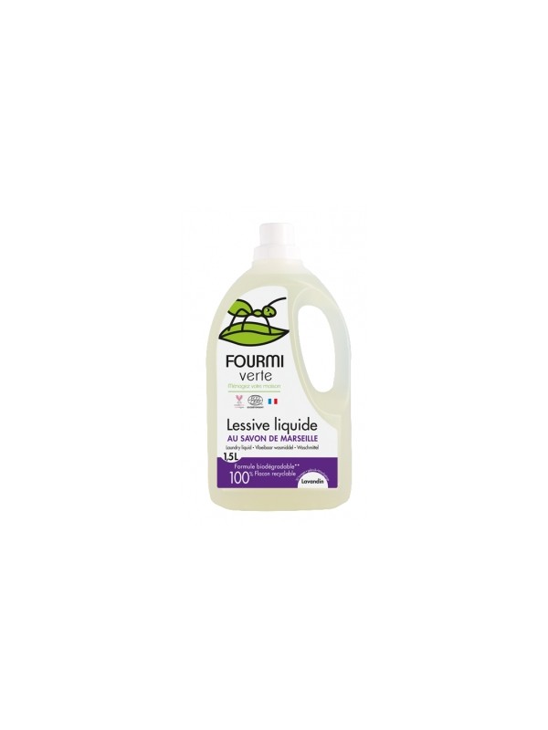 Lessive liquide parfum Lavande 1.5 litre La Fourmi Verte Herboristerie de Paris
