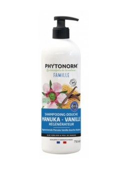 Shampooing douche régénérant Aloé Miel de Manuka senteur Vanille 750ML Phytonorm Herboristerie de Paris