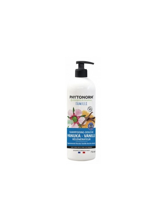 Shampooing douche régénérant Aloé Miel de Manuka senteur Vanille 750ML Phytonorm Herboristerie de Paris
