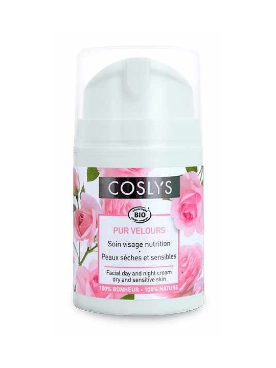 Soin Visage Nutrition Pur velours 50 ml Coslys Crème de jour apaisante peaux sèches et sensibles Herboristerie de Paris