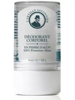 Déodorant corporel Pierre D'Alun mixte naturelle 120g L artisan Savonnier HygiÃ¨ne Herboristerie de Paris