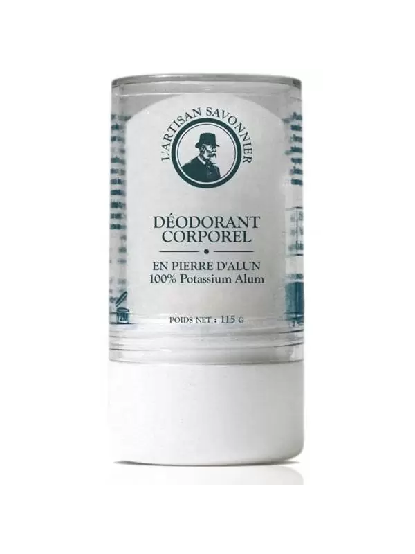 Déodorant corporel Pierre D'Alun mixte naturelle 120g L artisan Savonnier HygiÃ¨ne Herboristerie de Paris
