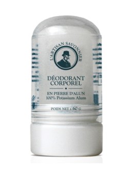 Déodorant corporel Pierre D'Alun mixte naturelle 60g L artisan Savonnier HygiÃ¨ne Herboristerie de Paris